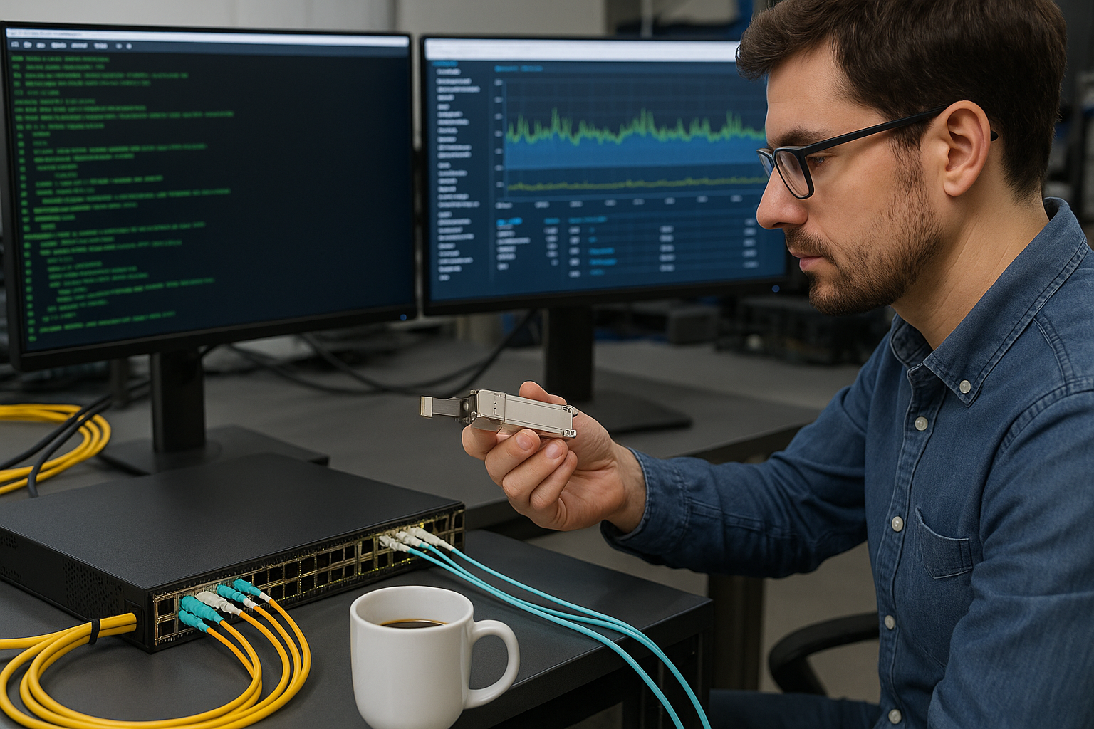 Data Center Efficiency Under High-Density Transceiver Cooling