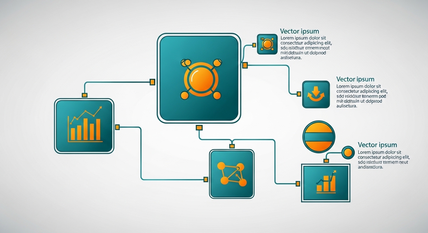 Illustration concept art showing a trackside fiber route diagram with an SFP transceiver at a rugged cabinet, branching to sp