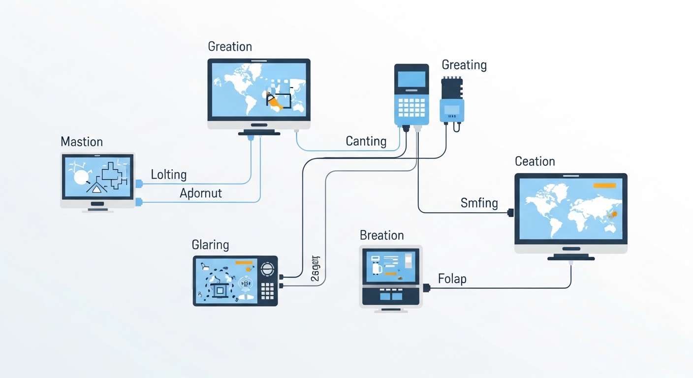 Illustrated diagram in clean vector style showing a SMPTE 2110 network with two redundant switches, media sources, gateways, 