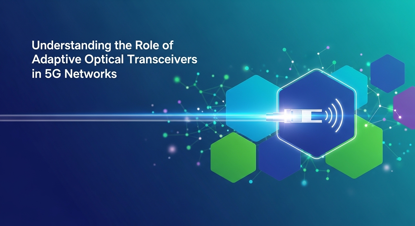 Minimalist design showcasing optical role, Understanding the Role of Adaptive Optical Transceivers in 5G Networks, clean comp