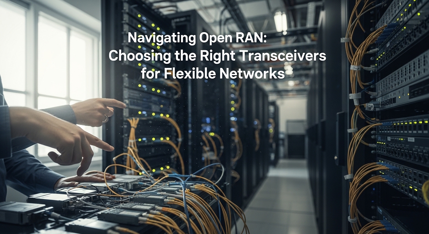 Documentary-style photo of flexible networks, Navigating Open RAN: Choosing the Right Fiber Transceivers for Flexible Network