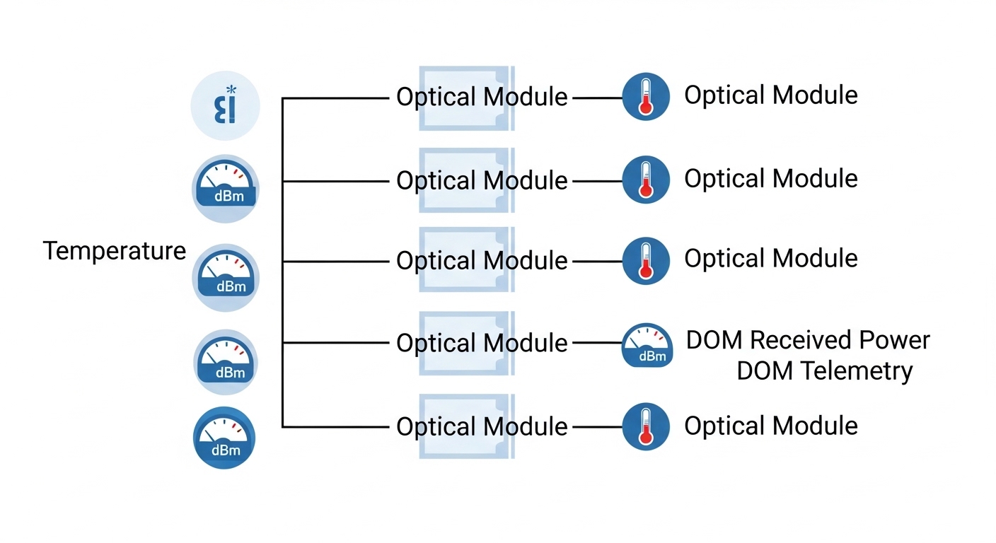 Conceptual illustration in clean vector style showing a hybrid cloud network diagram: on-prem leaf-spine switches connected v