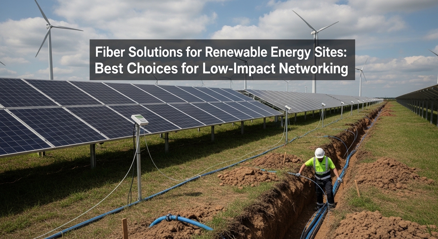 Documentary-style photo of renewable energy, Fiber Solutions for Renewable Energy Sites: Best Choices for Low-Impact Networki