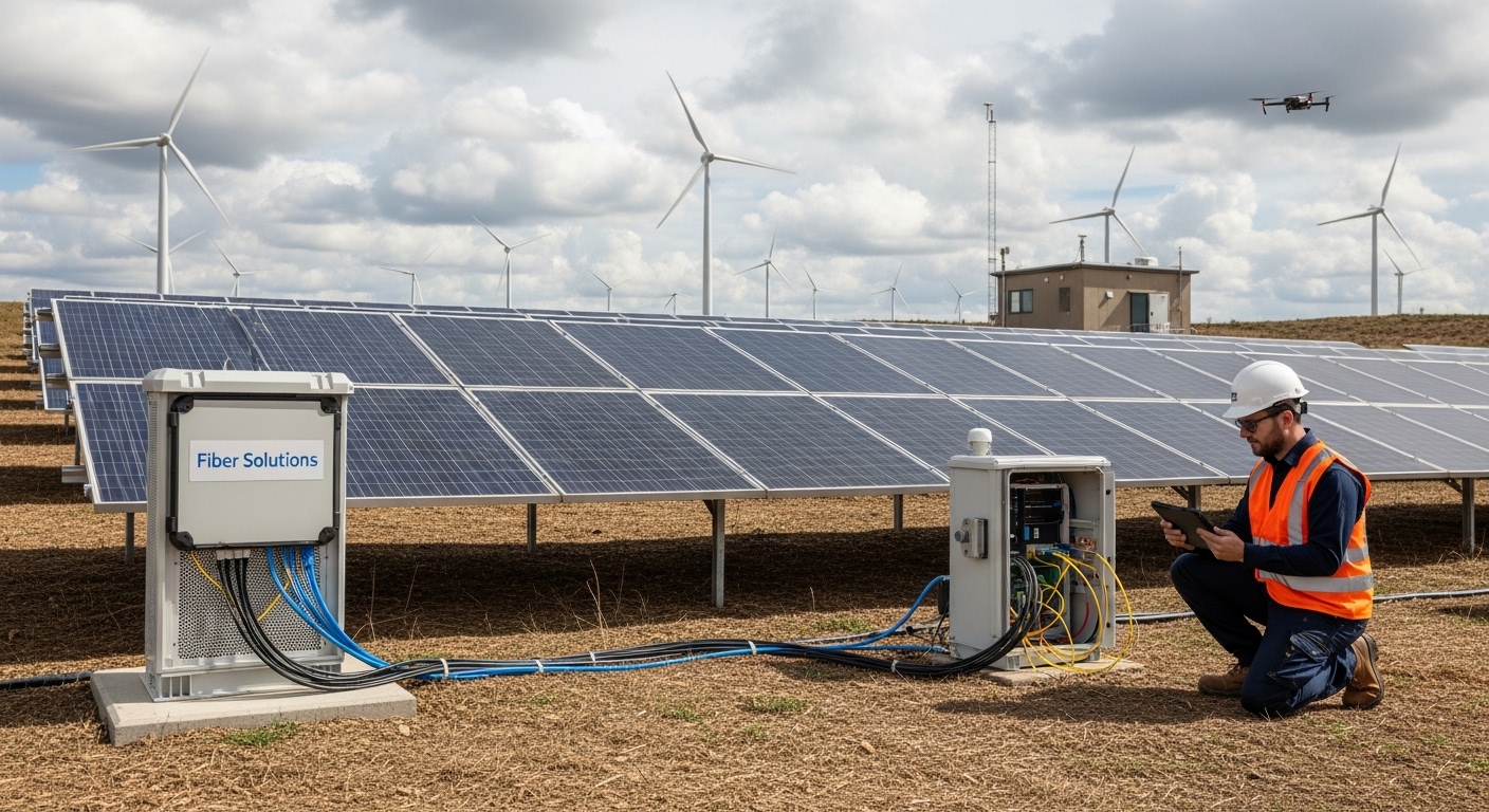 Documentary-style photo of renewable energy, Fiber Solutions for Renewable Energy Sites: Best Choices for Low-Impact Networki