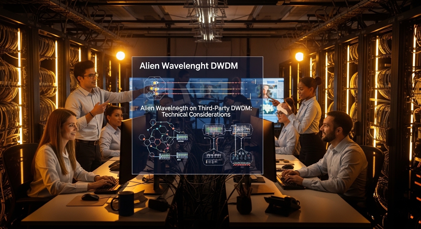 Lifestyle scene featuring alien wavelength DWDM, Alien Wavelength on Third-Party DWDM: Technical Considerations, warm ambient